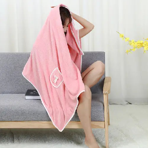 Wearable Bathrobe Towel Dress