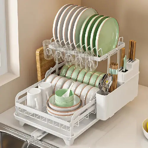 Kitchen Dish Drain Plate Storage Rack