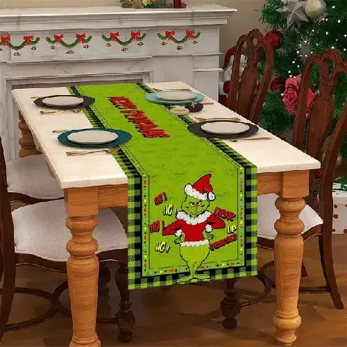 Christmas Table Runner Merry Tablecloth