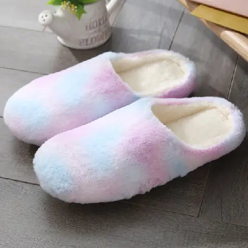 Home Slippers Rainbow Colors